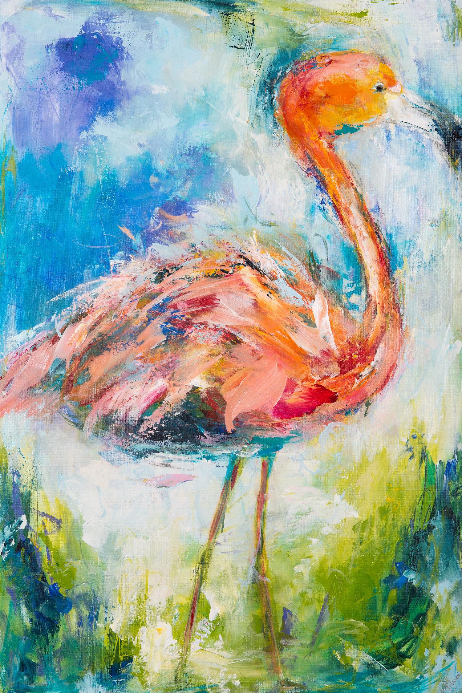 Pretty in Pink No. 2 by Hilma Koelman on GIANT ART - multicolor animals; contemporary