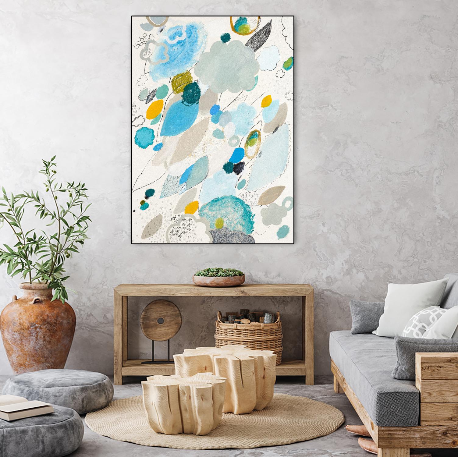 Blue Lightening by Maggie Kleinpeter on GIANT ART - multicolor abstracts; contemporary