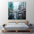 Montreal Turquoise Rain by Mark Lague on GIANT ART - multicolor landscapes