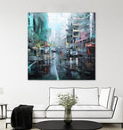 Montreal Turquoise Rain by Mark Lague on GIANT ART - multicolor landscapes