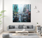 Montreal Turquoise Rain by Mark Lague on GIANT ART - multicolor landscapes