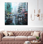 Montreal Turquoise Rain by Mark Lague on GIANT ART - multicolor landscapes