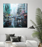 Montreal Turquoise Rain by Mark Lague on GIANT ART - multicolor landscapes