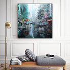 Montreal Turquoise Rain by Mark Lague on GIANT ART - multicolor landscapes