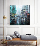 Montreal Turquoise Rain by Mark Lague on GIANT ART - multicolor landscapes