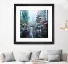 Montreal Turquoise Rain by Mark Lague on GIANT ART - multicolor landscapes