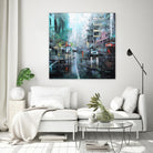 Montreal Turquoise Rain by Mark Lague on GIANT ART - multicolor landscapes