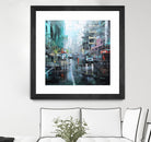 Montreal Turquoise Rain by Mark Lague on GIANT ART - multicolor landscapes