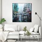 Montreal Turquoise Rain by Mark Lague on GIANT ART - multicolor landscapes