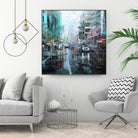 Montreal Turquoise Rain by Mark Lague on GIANT ART - multicolor landscapes