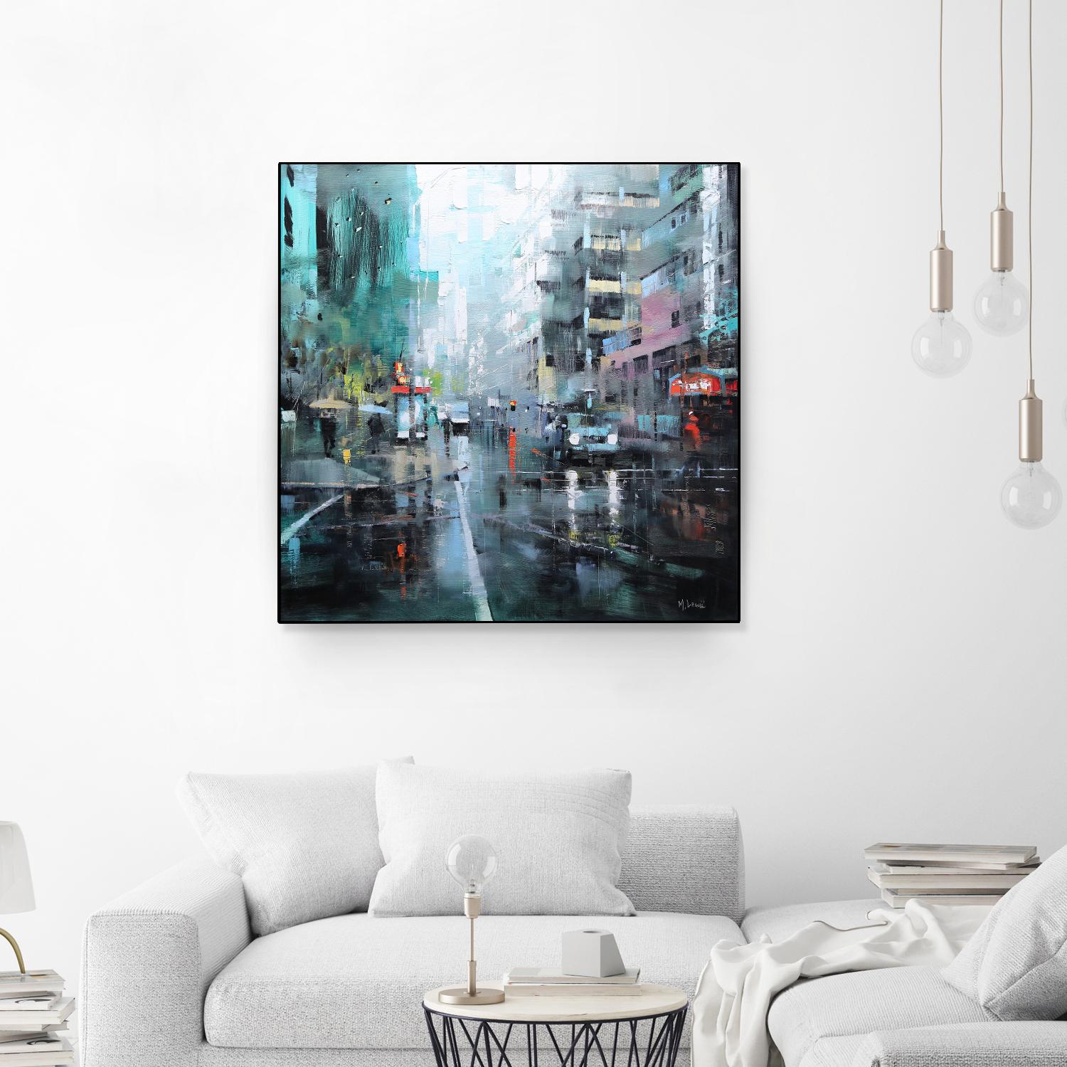 Montreal Turquoise Rain by Mark Lague on GIANT ART - multicolor landscapes