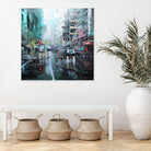 Montreal Turquoise Rain by Mark Lague on GIANT ART - multicolor landscapes