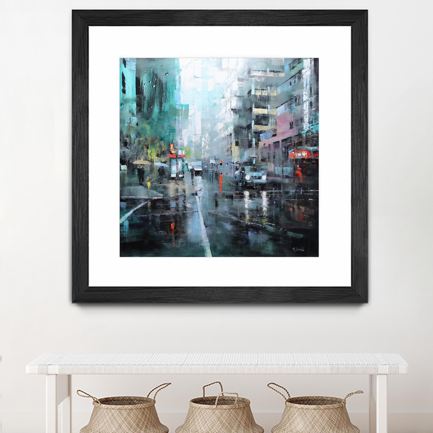 Montreal Turquoise Rain by Mark Lague on GIANT ART - multicolor landscapes