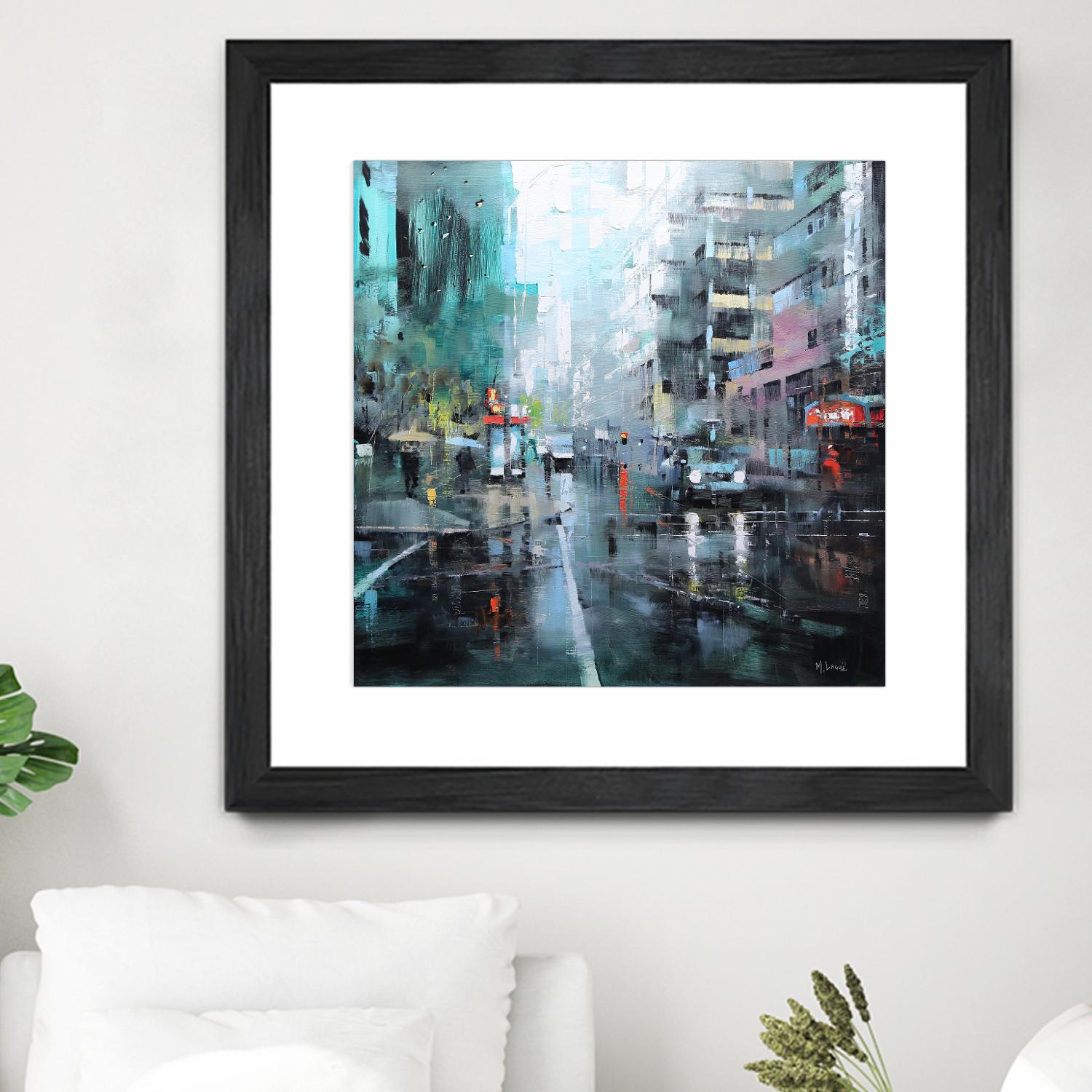 Montreal Turquoise Rain by Mark Lague on GIANT ART - multicolor landscapes