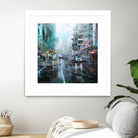 Montreal Turquoise Rain by Mark Lague on GIANT ART - multicolor landscapes