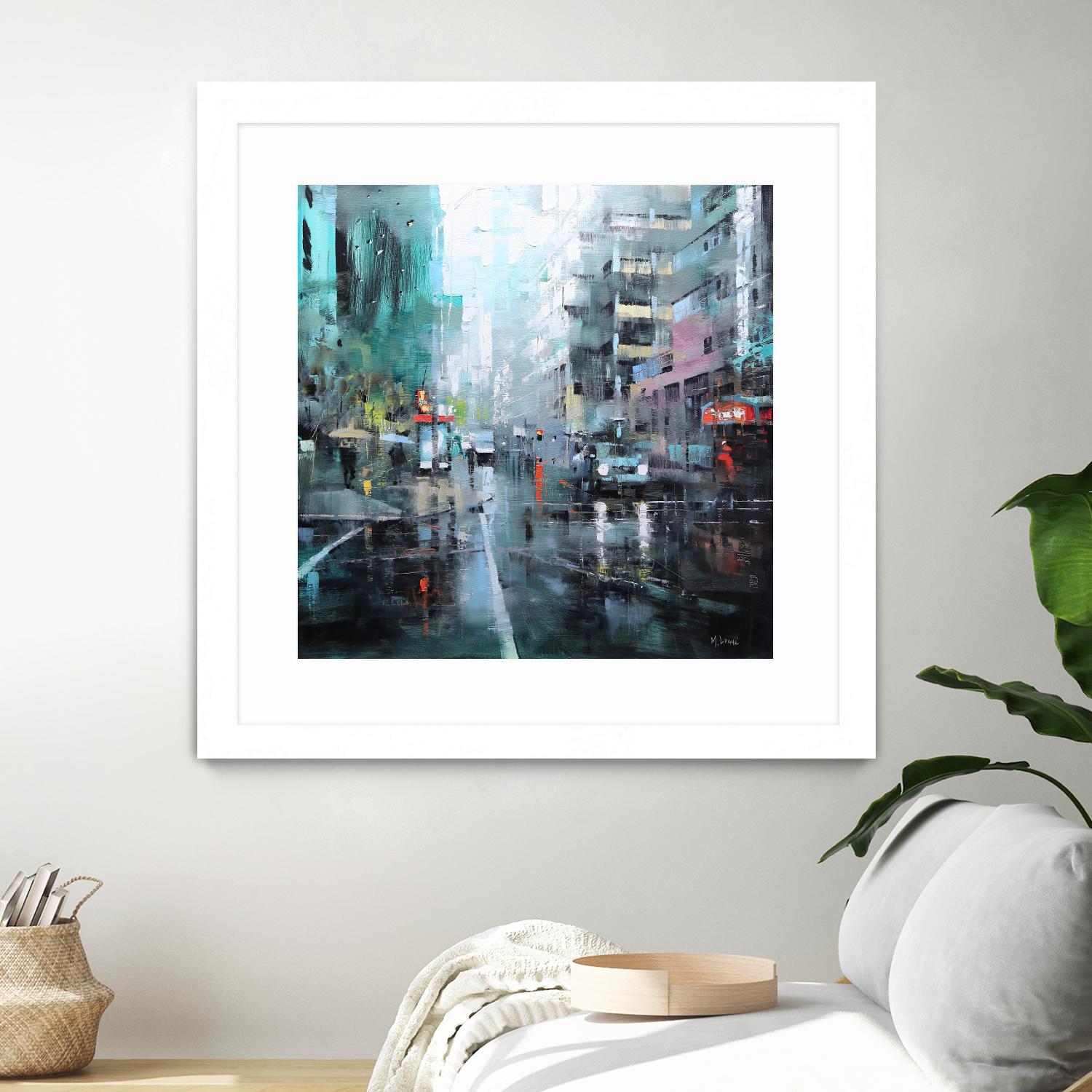 Montreal Turquoise Rain by Mark Lague on GIANT ART - multicolor landscapes