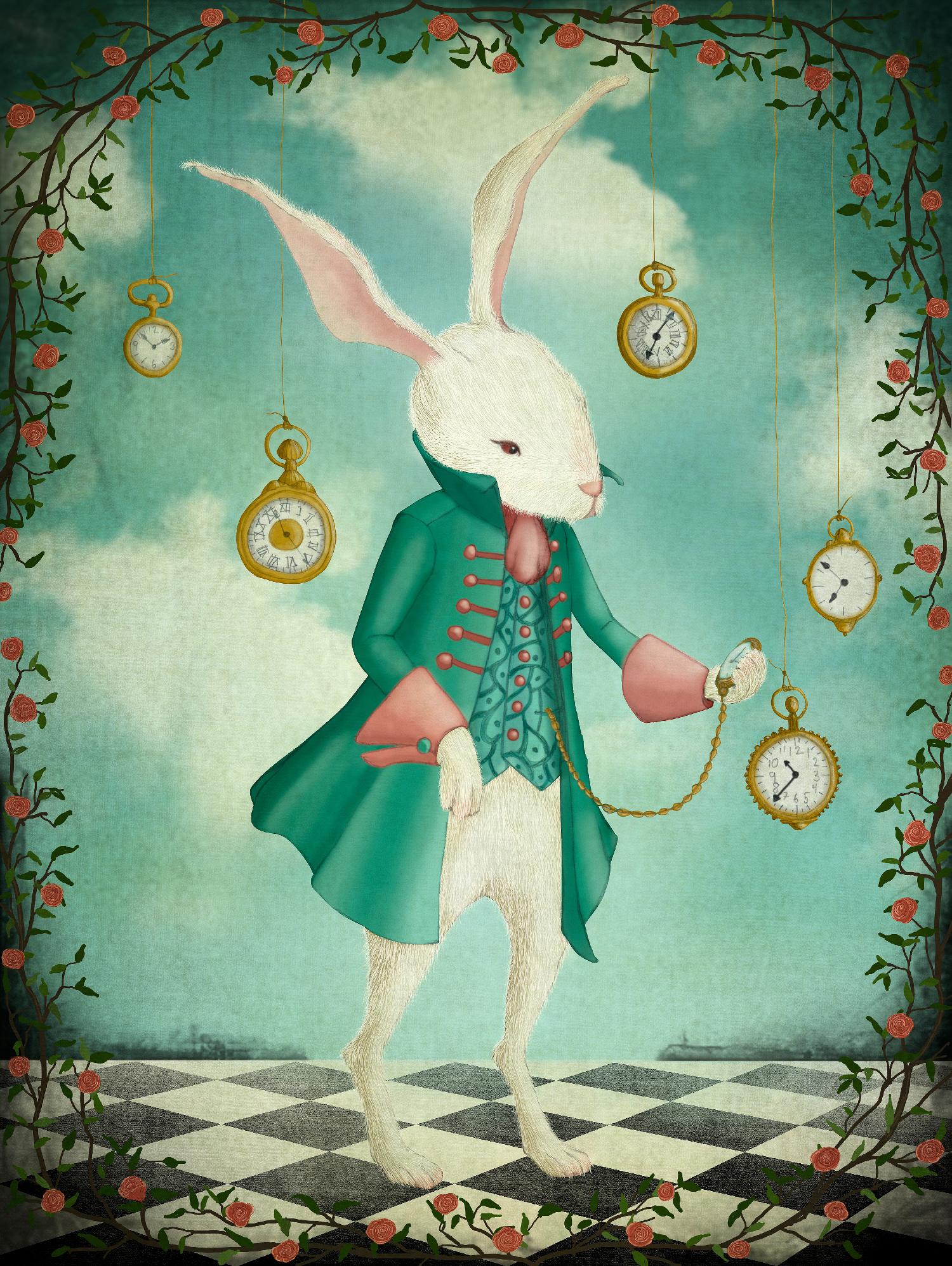 The White Rabbit by Maja Lindberg on GIANT ART - multicolor urban/pop surrealism; children