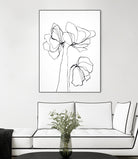 Fine Line 6 by Design Fabrikken on GIANT ART - black,white contemporary, floral/still life, flowers