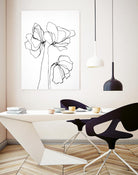 Fine Line 6 by Design Fabrikken on GIANT ART - black,white contemporary, floral/still life, flowers