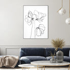 Fine Line 6 by Design Fabrikken on GIANT ART - black,white contemporary, floral/still life, flowers