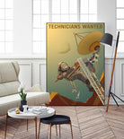 Technicians Wanted by NASA on GIANT ART - multicolor novelty