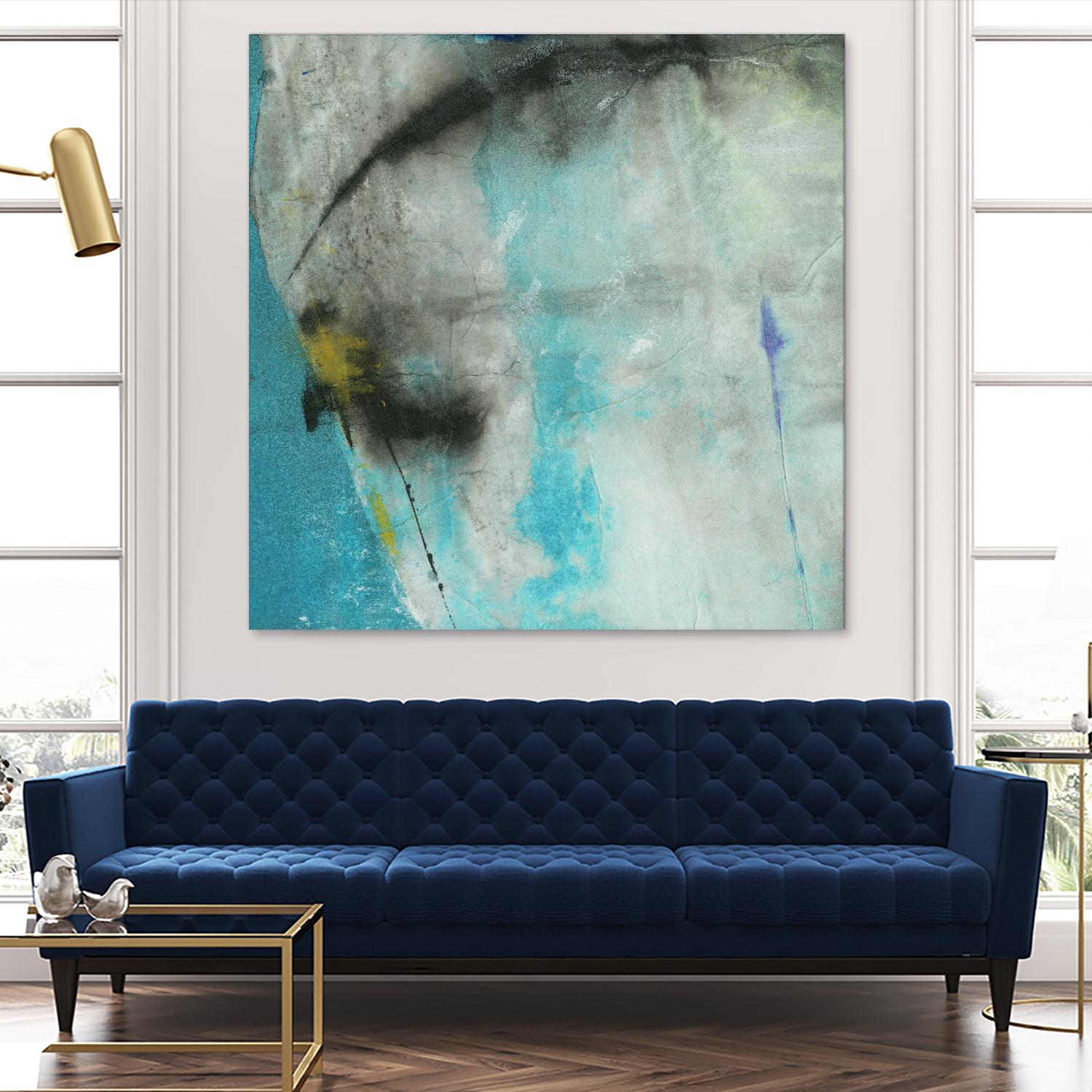 Into the Surf One by Michelle Oppenheimer on GIANT ART - grey abstract