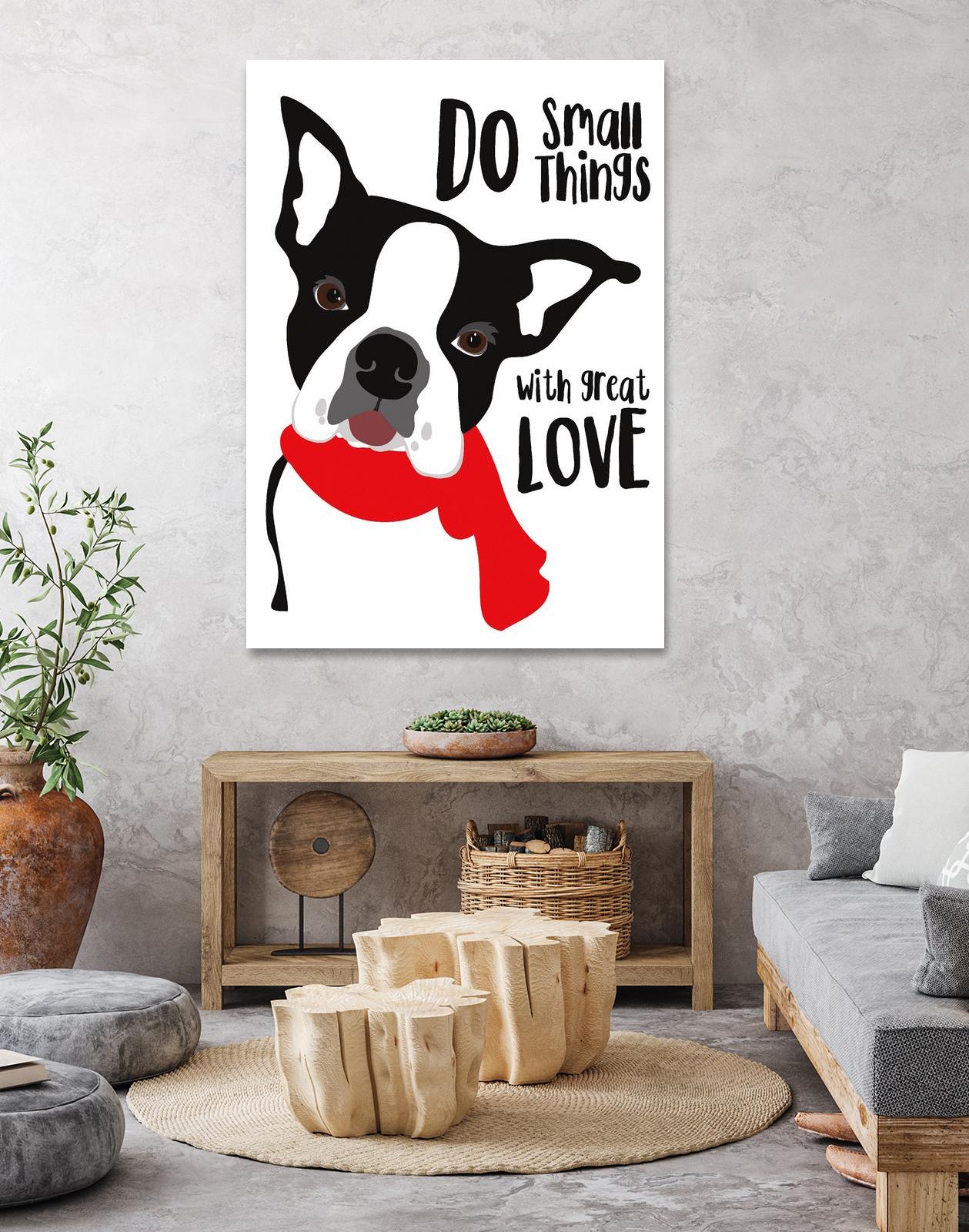 Do Small Things with Great Love by Ginger Oliphant on GIANT ART - multicolor animals; inspirational