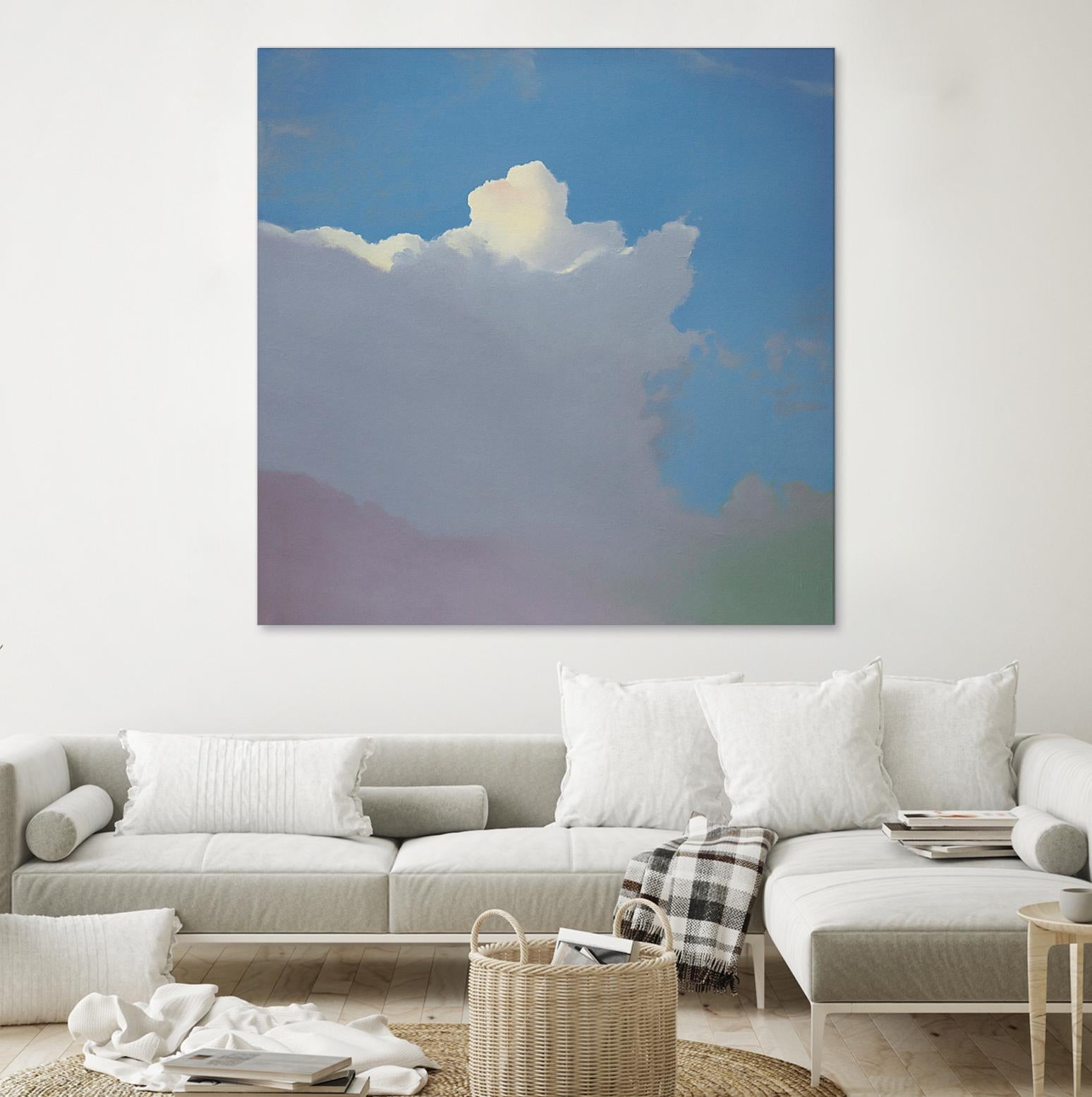 Sundae by Cap Pannell on GIANT ART - blue, yellow contemporary, landscapes, clouds