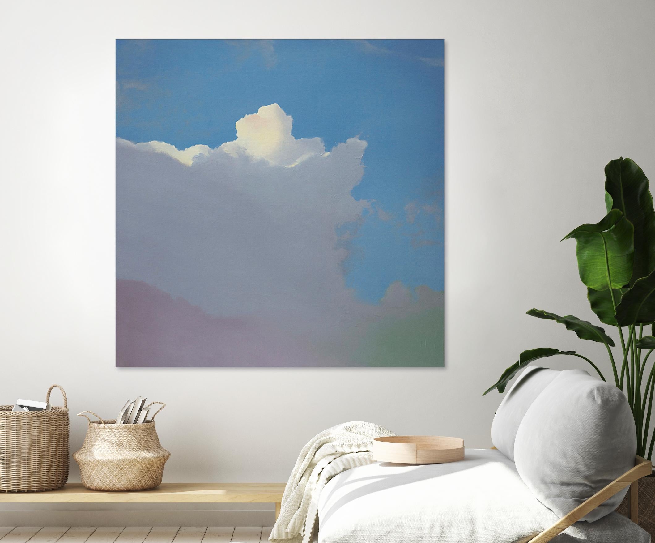 Sundae by Cap Pannell on GIANT ART - blue, yellow contemporary, landscapes, clouds