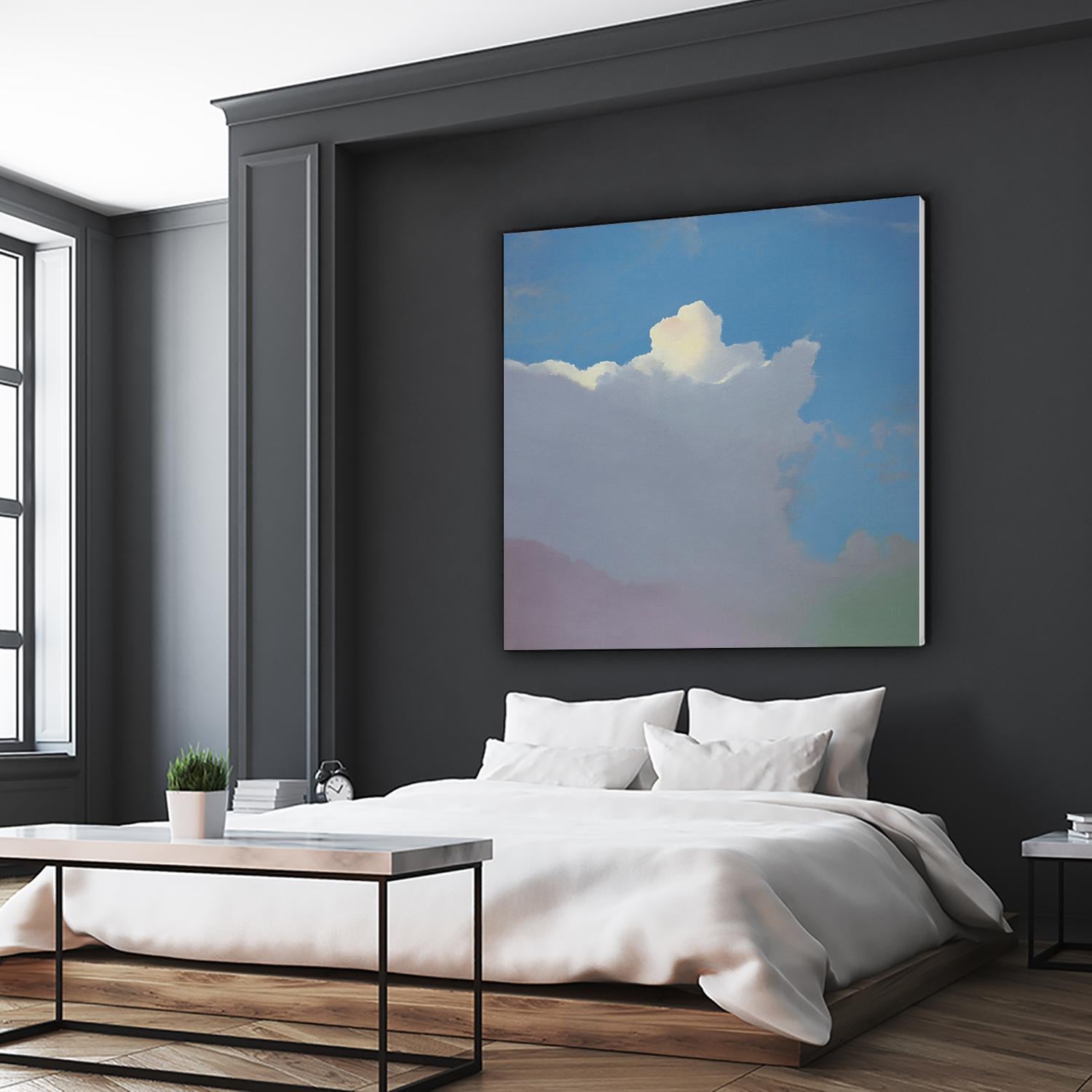 Sundae by Cap Pannell on GIANT ART - blue, yellow contemporary, landscapes, clouds