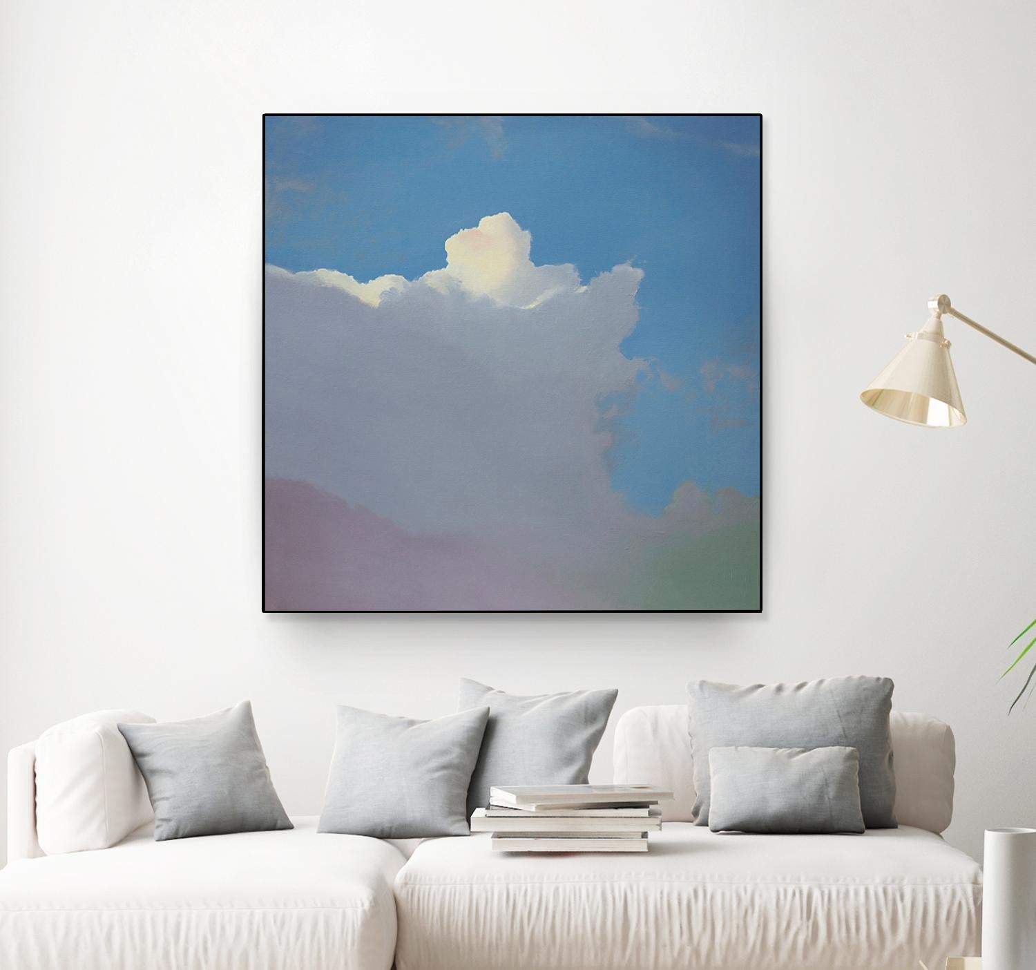Sundae by Cap Pannell on GIANT ART - blue, yellow contemporary, landscapes, clouds