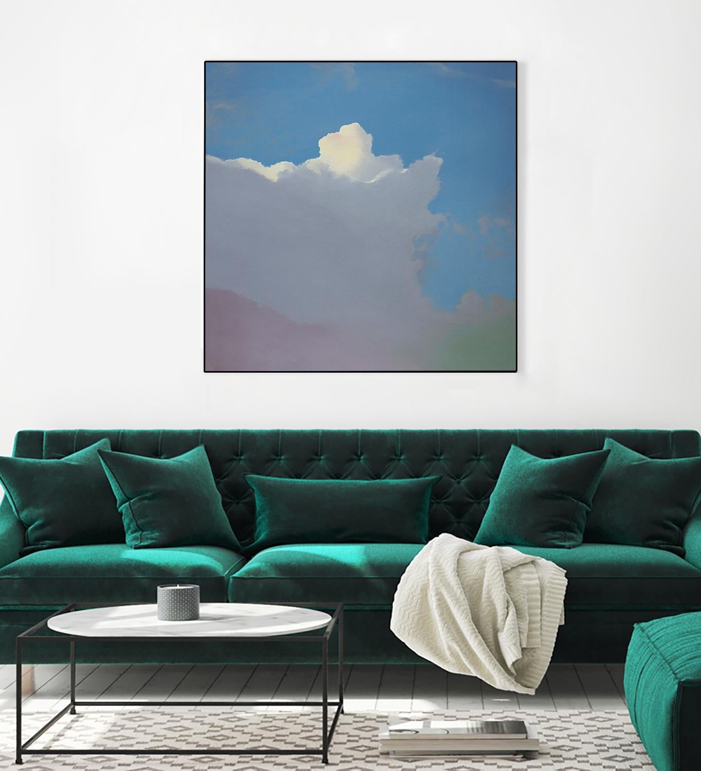 Sundae by Cap Pannell on GIANT ART - blue, yellow contemporary, landscapes, clouds