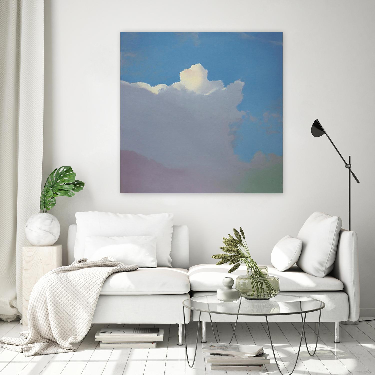Sundae by Cap Pannell on GIANT ART - blue, yellow contemporary, landscapes, clouds