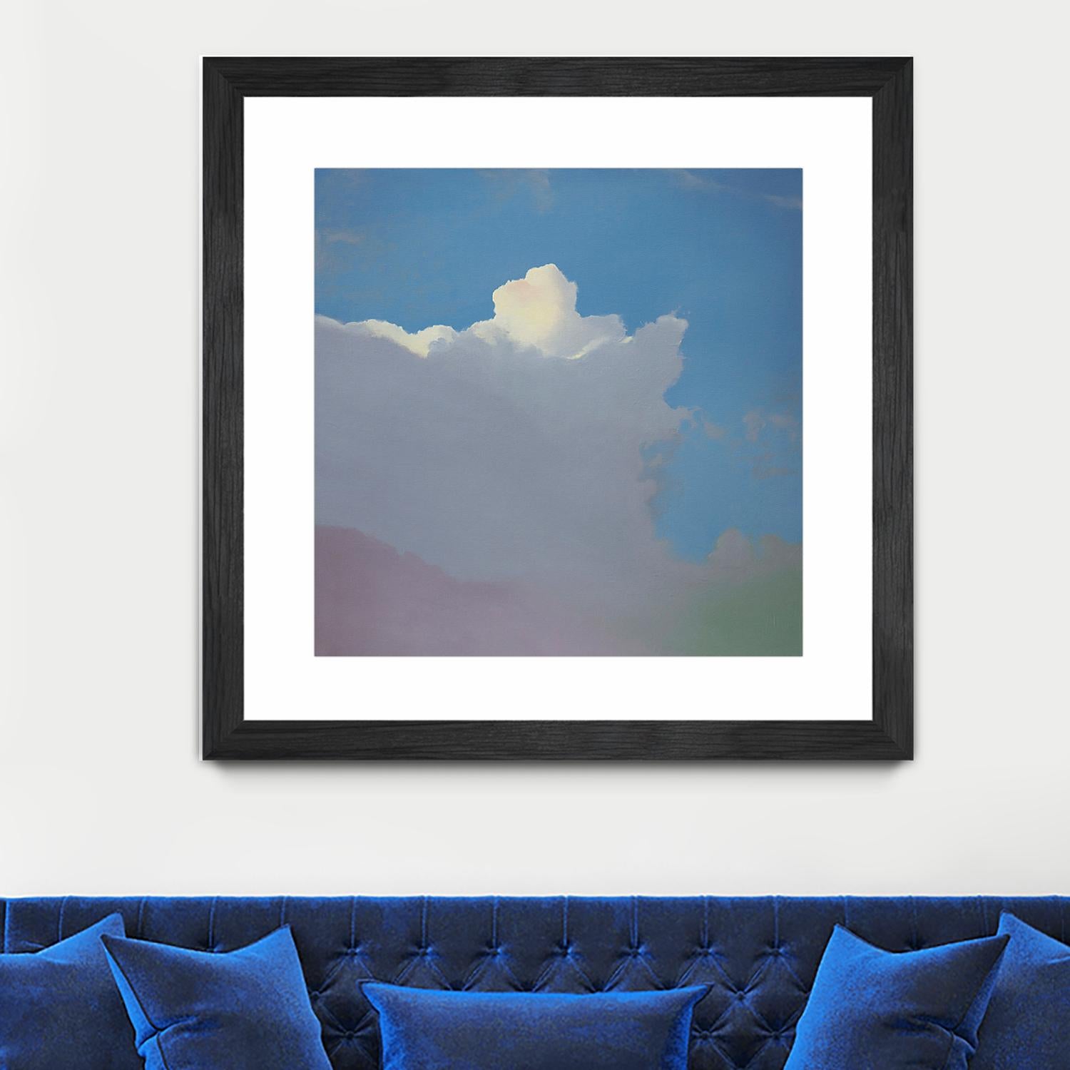 Sundae by Cap Pannell on GIANT ART - blue, yellow contemporary, landscapes, clouds