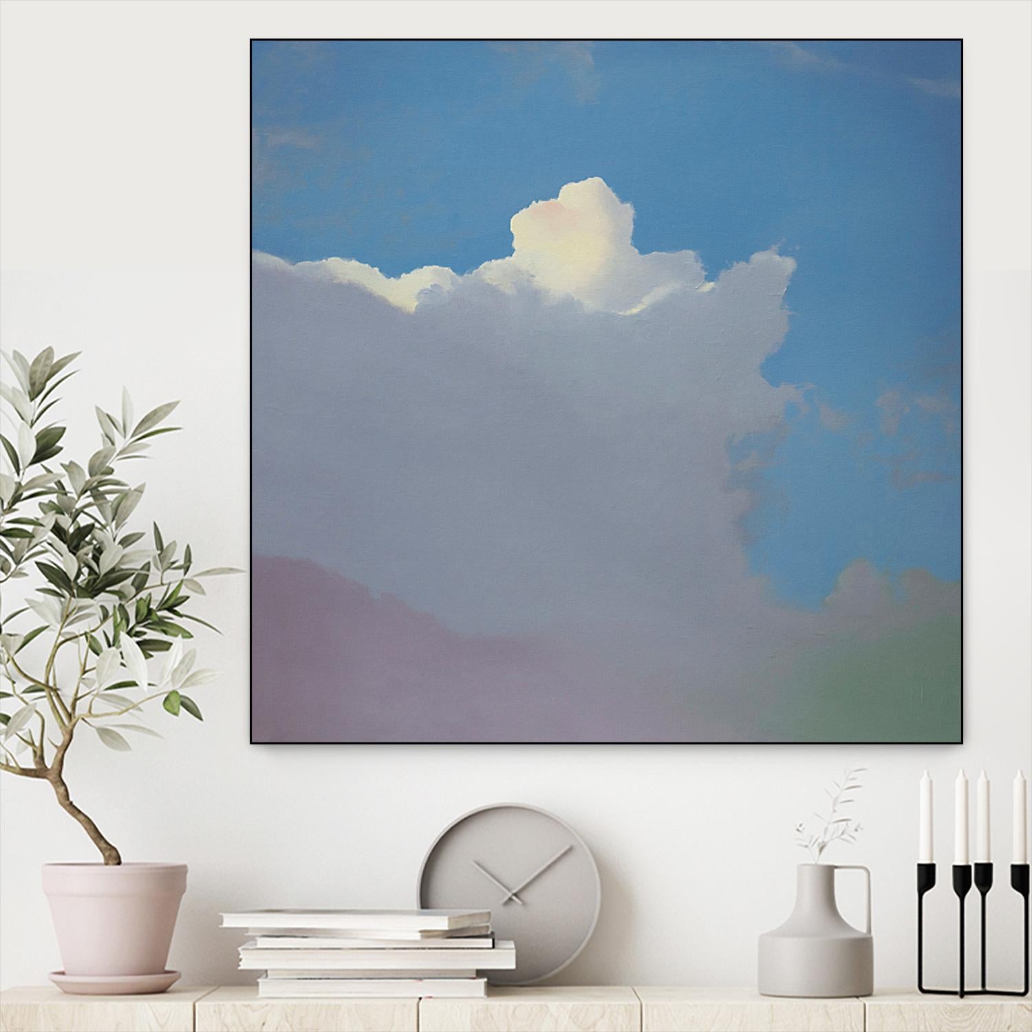 Sundae by Cap Pannell on GIANT ART - blue, yellow contemporary, landscapes, clouds