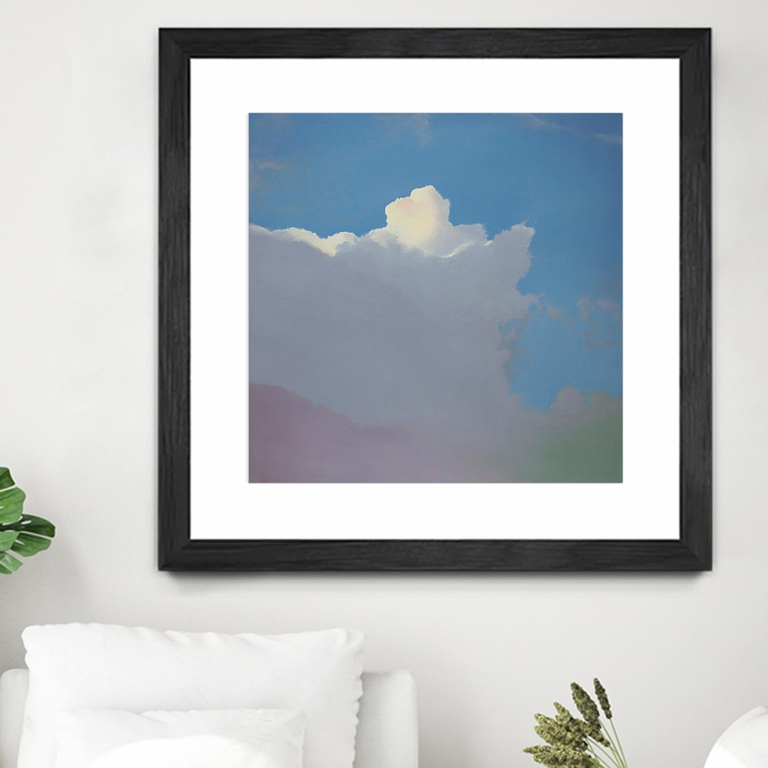 Sundae by Cap Pannell on GIANT ART - blue, yellow contemporary, landscapes, clouds