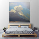 Storm over Chisos by Cap Pannell on GIANT ART - blue, white contemporary, landscapes, clouds, storms