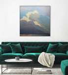 Storm over Chisos by Cap Pannell on GIANT ART - blue, white contemporary, landscapes, clouds, storms