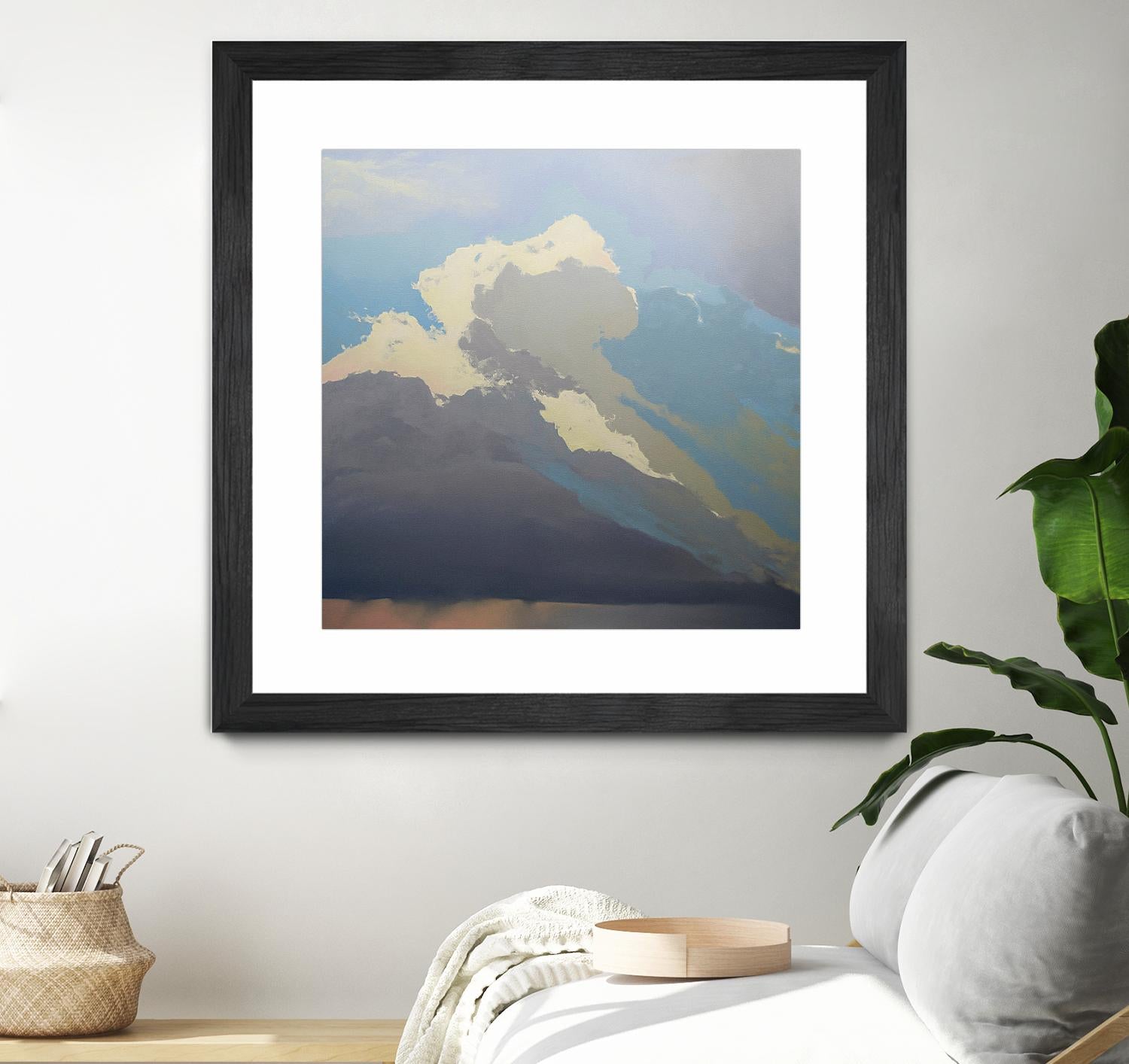 Storm over Chisos by Cap Pannell on GIANT ART - blue, white contemporary, landscapes, clouds, storms