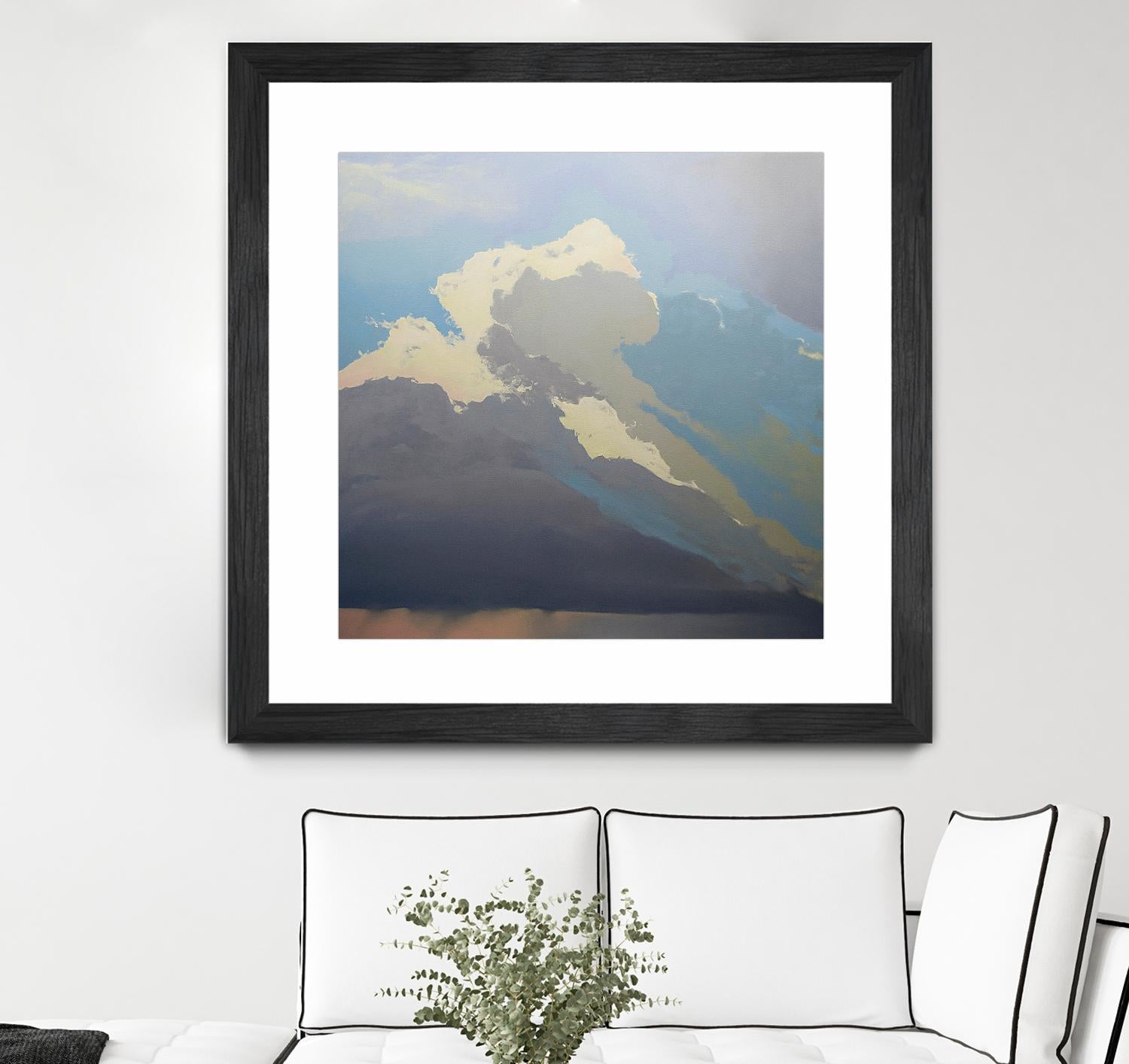 Storm over Chisos by Cap Pannell on GIANT ART - blue, white contemporary, landscapes, clouds, storms