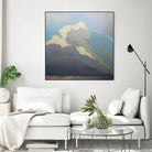 Storm over Chisos by Cap Pannell on GIANT ART - blue, white contemporary, landscapes, clouds, storms