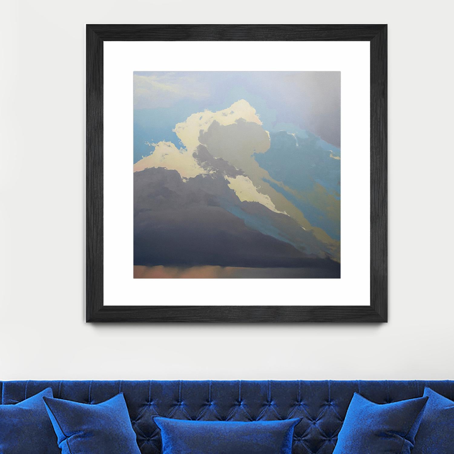 Storm over Chisos by Cap Pannell on GIANT ART - blue, white contemporary, landscapes, clouds, storms
