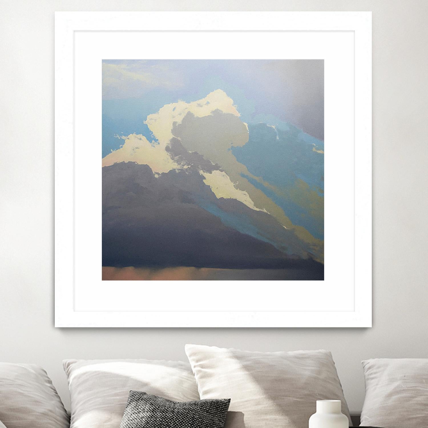 Storm over Chisos by Cap Pannell on GIANT ART - blue, white contemporary, landscapes, clouds, storms