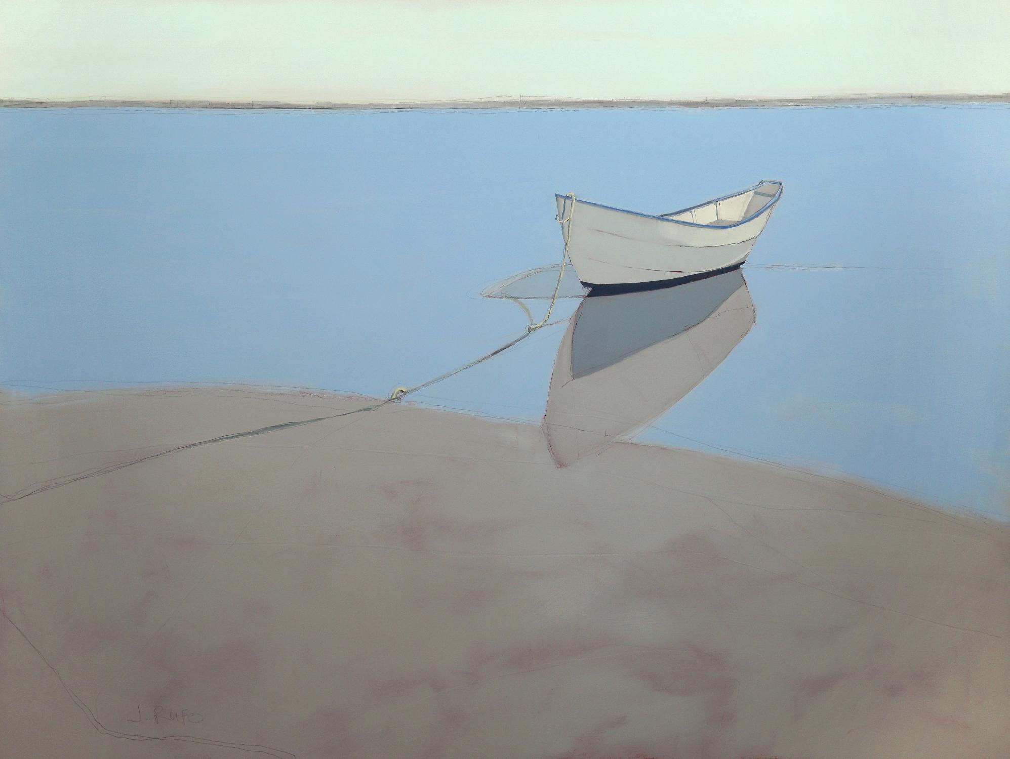 White Dory by John Rufo on GIANT ART - multi coastal, contemporary, landscapes, boats, ocean