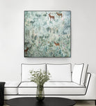 Stags in Mist by Dawn Stacey on GIANT ART - multicolor contemporary; animals