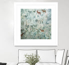 Stags in Mist by Dawn Stacey on GIANT ART - multicolor contemporary; animals