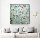 Stags in Mist by Dawn Stacey on GIANT ART - multicolor contemporary; animals