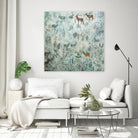 Stags in Mist by Dawn Stacey on GIANT ART - multicolor contemporary; animals