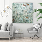 Stags in Mist by Dawn Stacey on GIANT ART - multicolor contemporary; animals