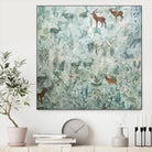 Stags in Mist by Dawn Stacey on GIANT ART - multicolor contemporary; animals